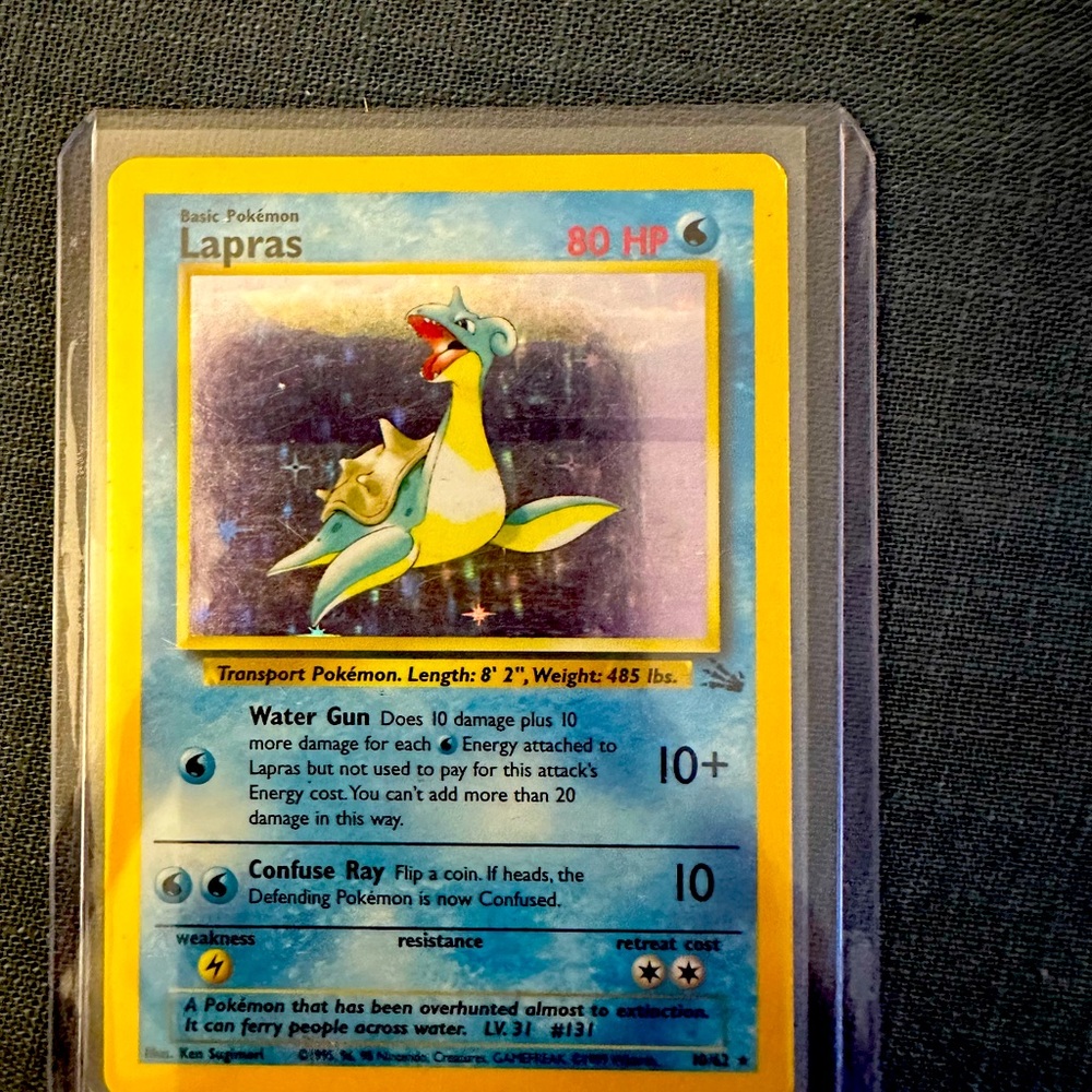 Lapras holo fossil base set